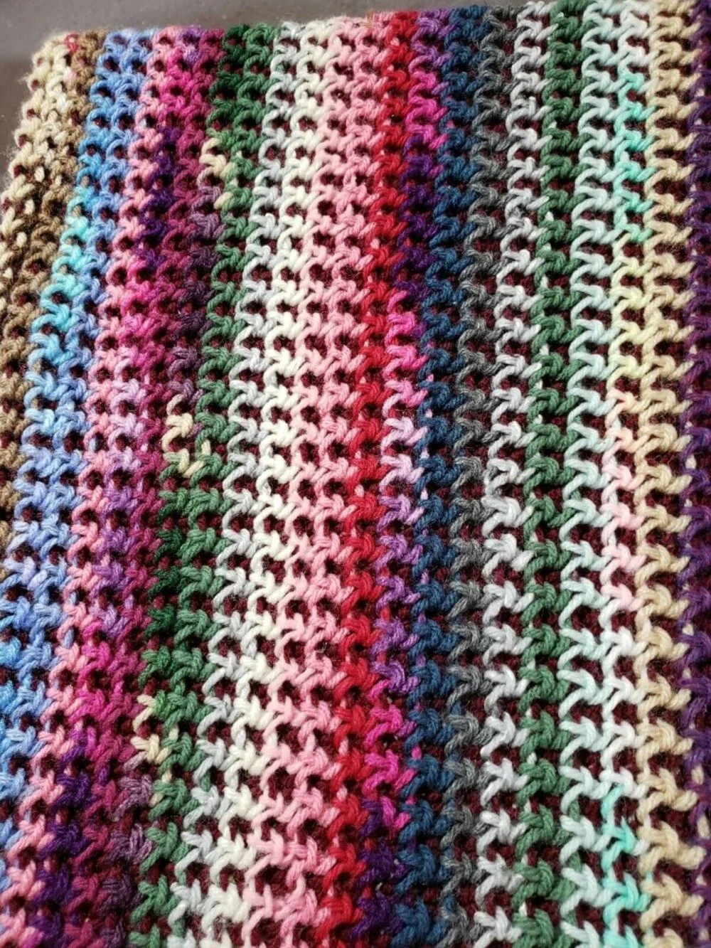 Vintage Boho 58X34 Crochet Afghan Throw Blanket 5